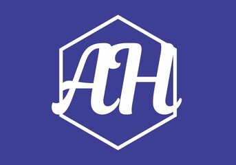 Graphic shape of AH initial letter