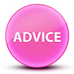 Advice eyeball glossy elegant pink round button abstract