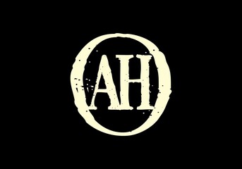 Graphic shape of AH initial letter