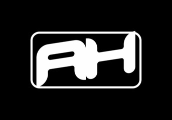Graphic shape of AH initial letter