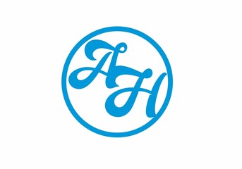 Graphic shape of AH initial letter