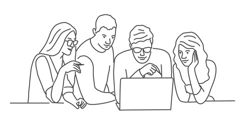 Office workers at business meeting.