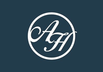 Graphic shape of AH initial letter