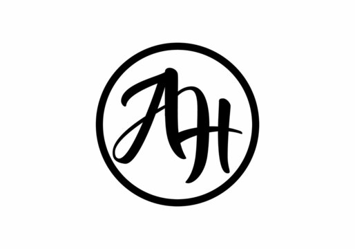 Graphic shape of AH initial letter