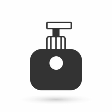 recommend clip art: Grey Tube of hand cream icon isolated on white background. Vector