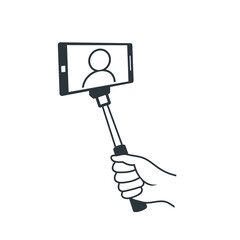 hand holding selfie stick