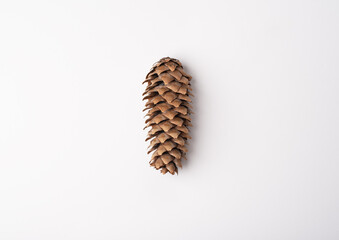 A Christmas cone on a white background

