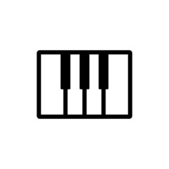 Piano Keys Icon Design Vector Template Illustration Sign And Symbol