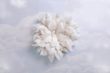 Newborn digital backdrop with clouds