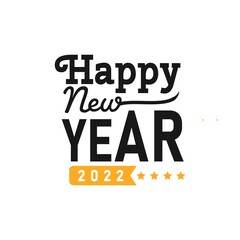Fototapeta premium Happy New Year 2022 Lettering
