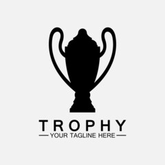 Trophy vector logo icon.champions  trophy logo icon for winner award logo template