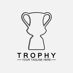 Trophy vector logo icon.champions  trophy logo icon for winner award logo template