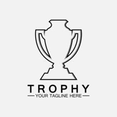 Trophy vector logo icon.champions  trophy logo icon for winner award logo template