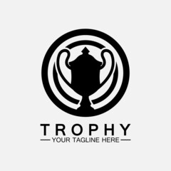 Trophy vector logo icon.champions  trophy logo icon for winner award logo template