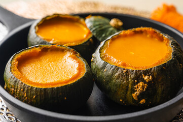 カボチャプリン作り