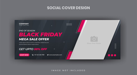 Black Friday special offer fashion sale social media cover or web banner template