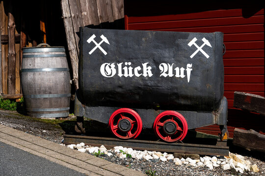 Historischer F&ouml;rderwagen in St. Andreasberg