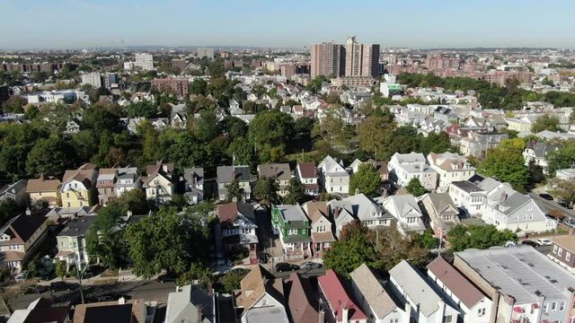 Aerial of Flatbush, Brooklyn and Brooklyn College