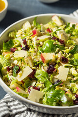 Healthy Fall Brussel Sprout Apple Salad