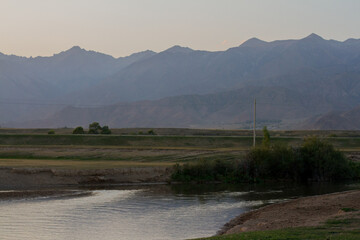landscape with mountains