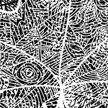 Vector graffiti pattern with abstract tags.Hand drawing texture, street art retro style, old school design for t-shirt, textile, wrapping paper, black white.Vector illustration © Александр Чечуга