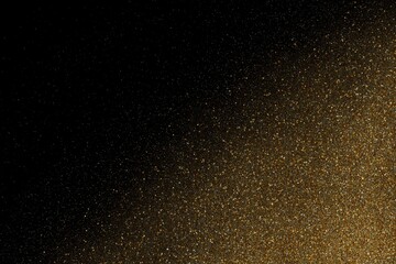 Fototapeta na wymiar abstract dark minimalistic wallpaper with stars, golden splash of glitter, night sky diagonal golden gradient 