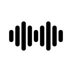Sound , audio wave or sound wave line art vector icon for music apps and websites