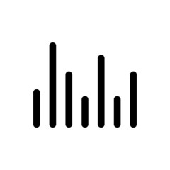 Sound , audio wave or sound wave line art vector icon for music apps and websites