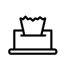 Tissue paper icon template editable. Tissue box symbol vector sign isolated on white background illustration for graphic and web design.