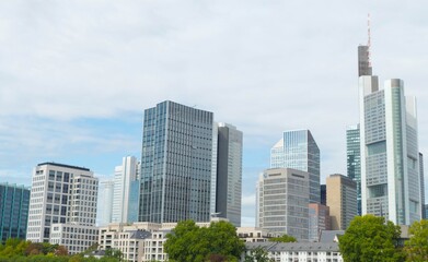 Fototapeta premium Wolkenkratzer Frankfurt am Main