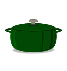 green crock pot roast cooker with lid