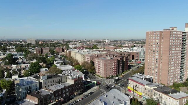 Aerial of Flatbush, Brooklyn and Brooklyn College