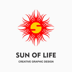 letter s logo in sunshine. creative and simple vector logo. Abstract business logo icon design template