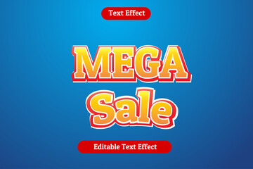 Fototapeta premium Editable 3D Text Effects Template Mega Sale