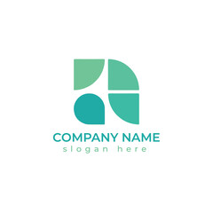 Letter shape a logo template