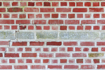 material texture of red brick wall with lines