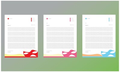 New modern a4 letterhead design template here