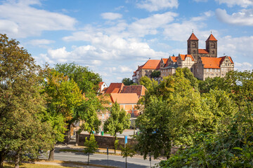 Naklejka na ściany i meble View with Quedlinburg Abbey