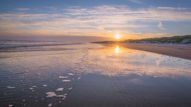 beach of Ameland in the morning 4