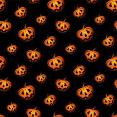 seamless pumpkin pattern and background vector illustration