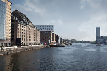 Naklejka premium Berlin docks in Summer 
