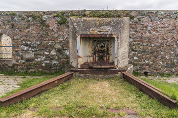 German fortifications from the time of Second World War on Elizabeth Castle territory, Jersey, Channel Islands, UK