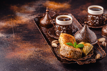 Traditional turkish, arabic sweets baklava