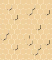 Tapeten Seamless abstract background with hexagons in 3D style. Optical illusion. © jolie_nuage
