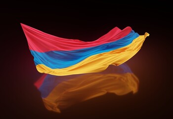 Abstract Armenia Flag Illustration 3D Rendering (3D Artwork)