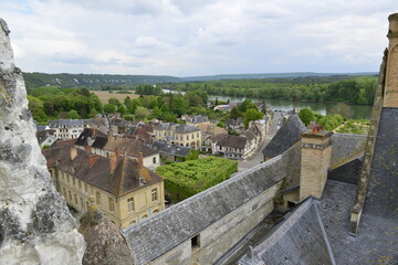 Fototapeta na wymiar La Roche-Guyon Castle in the Loire Valley