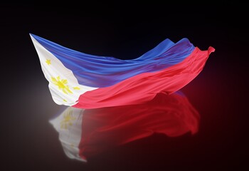 Abstract Philippines Flag Illustration 3D Rendering (3D Artwork)