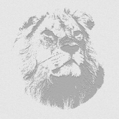 Hand drawn sketch of lion