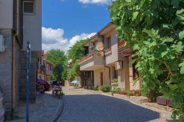 Fototapeta na wymiar The street of the old European town. Sozopol. Bulgaria