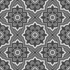 Vector seamless background. Endless colorful texture. Use for wallpaper, textile, book cover, clothes. In gray and black colors